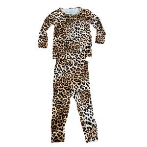 Lou Lou & Company Leopard Print Kids Pajama Set